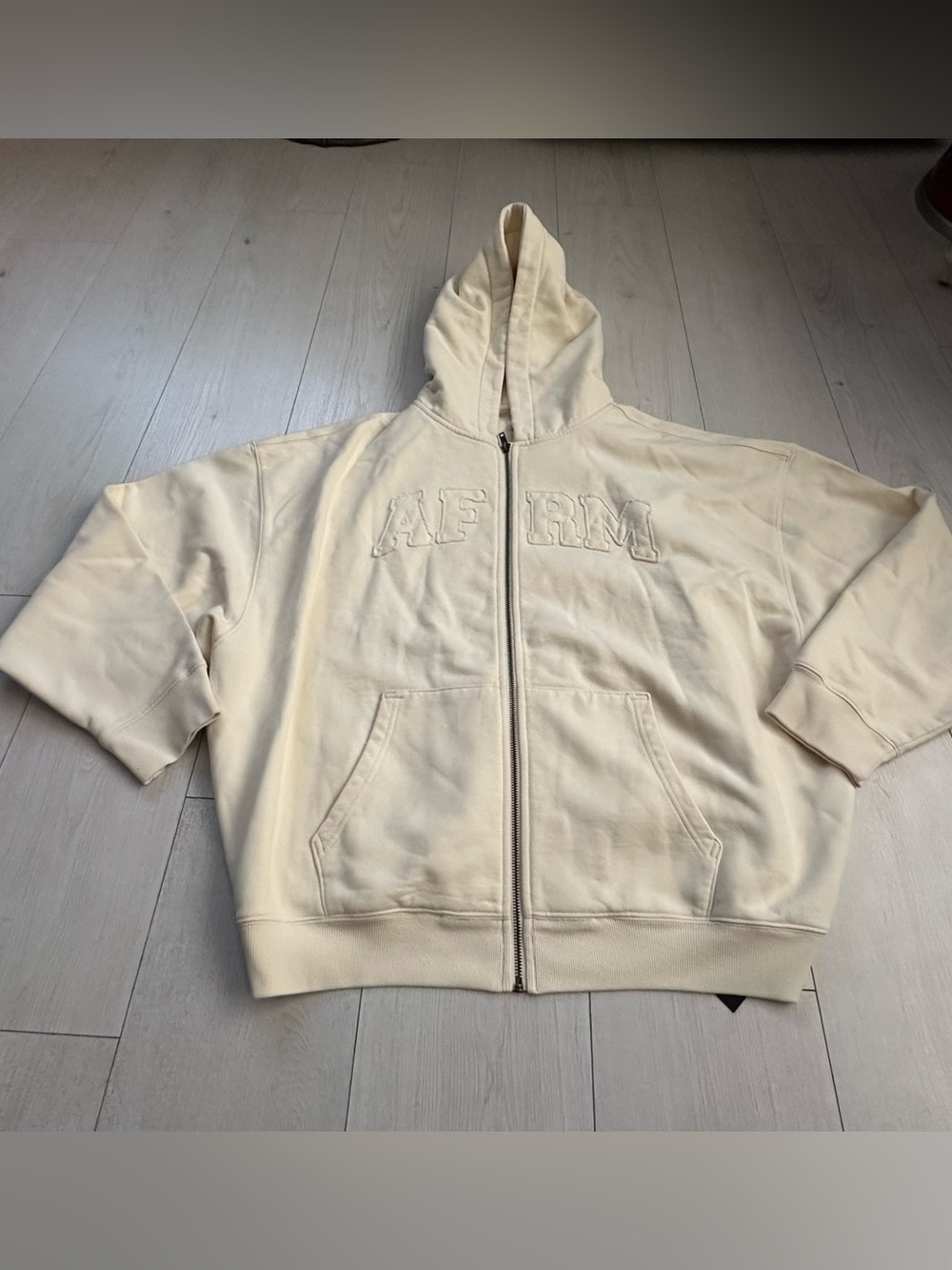 New AFRM Cameron logo zip up hoodie